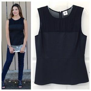 CAbi Bustier Top Peplum Black Style 3080